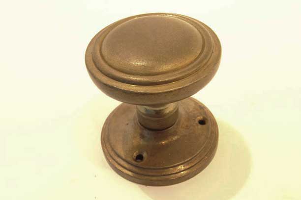 Productiecentrum weerstand Zonsverduistering Deurknoppen rond brons antiek voor binnendeur 63mm per paar