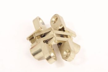 Onzichtbaar inboor scharnier 60x13mm vermessingd SOSS 204