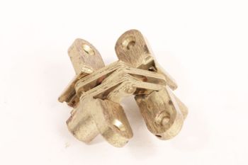 Onzichtbaar inboor scharnier 69,5x16mm vermessingd SOSS 208