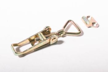 Tafelblad verbinder klem verstelbaar - spansluiting in geel verzinkt met aanslag 55mm