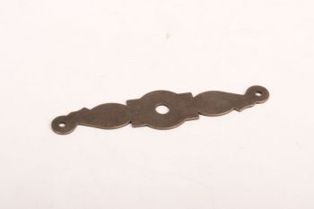 Klassiek achterplaatje brons antiek voor meubel of keuken 23mm + nageltjes