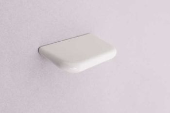 Greep trekkertje retro schuin 32mm wit