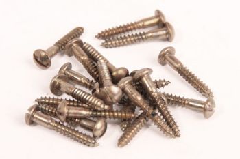 Schroeven bolkop 4.0 x 25mm brons antiek gleuf 100 stuks