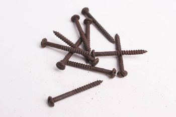 Schroeven bolkop 4.0 x 50mm roest gleuf 50 stuks