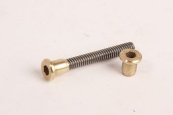 Verbindingsbeslag setje twee busjes 8mm en 1 draad 48mm