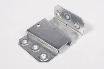 Kastverbinder kastklem wig met hoek ijzer wit verzinkt Links 56mm