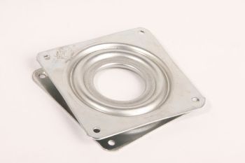 Draaiplateau 80x80mm 360 graden wit verzinkt 80kg
