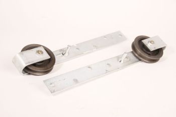 Hangrollen set voor schuifdeuren 90mm wit verzinkt per twee zs