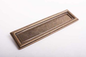 Brievenbus - tochklep geveerd brons antiek 325mm