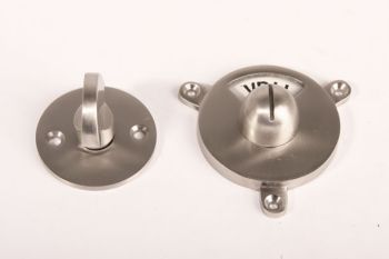 WC sluiting vrij bezet Kramer - ronde rozet geborsteld nikkel