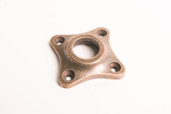 Rozet voor deurkruk of wc-sluiting brons antiek 37mm