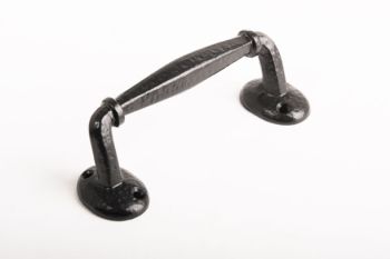 Greep robuust landelijk gietijzer zwart 135mm