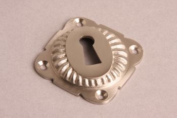 Sleutelrozet geribbeld 65mm geborsteld nikkel