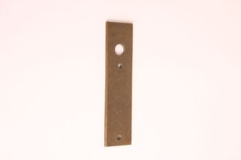 Deurplaat kortschild brons antiek voor opdekdeur 172mm per stuk