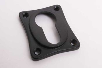 Rozet 38 mm voor cilinderslot ton-model zwart op messing