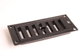 Afsluitbaar rooster gietijzer zwart, roest of tinkleur 72 x 173 mm