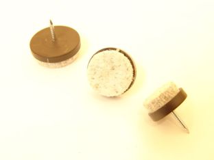 Viltschijfje met nagel 25mm voor stoelen of tafels per 4 stuks