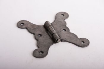 Scharnier vlinder antiek grijs ijzer 90mm vast