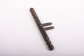 Paumelle scharnier 120mm roest met sierknop