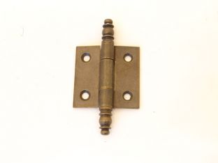Scharnier brons antiek 50x50mm met sierkop ook voor buiten (massief)
