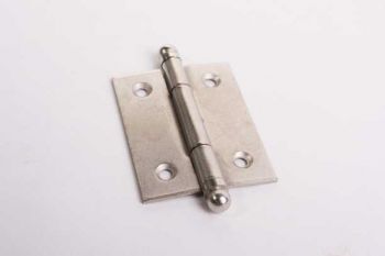 Scharnier mat nikkel 50x39mm bled in het midden