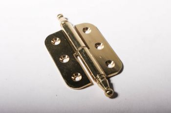 Scharnier-paumelle massief messing polijst vaaskop 50x40mm links of rechts