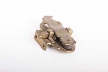Slot klassiek opdek Rechts of Links 25mm brons antiek + sleutel