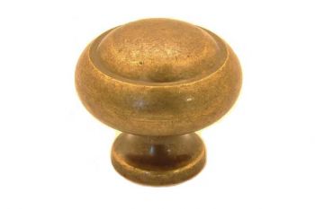 Klassieke knop brons antiek rond 30mm
