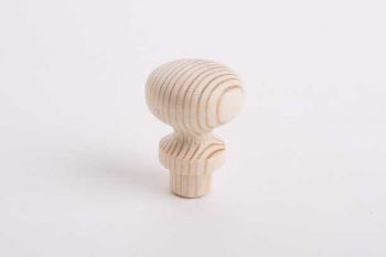 Ronde knop vuren hout diameter 26mm met een vaste 12mm deuvel