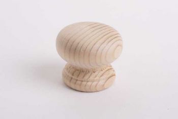 meubelknop en keukenknop vurenhout rond 36mm