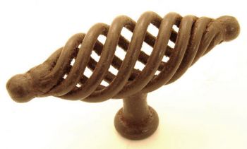 Greep draadknop Roest, zwart of tinkleur 85mm