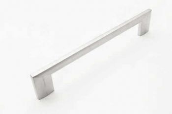 Platte greep mat chroom 160mm voor moderne keukens