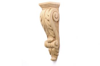 Houten ornament beuken 30cm hoge console voor de interieurbouw