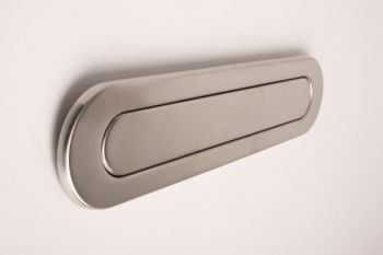 Brievenbus briefplaat RVS 340mm ronde hoeken