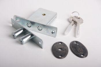 Insteekbijzetslot gelijksluitend SKG* zilver antiek 2 stuks