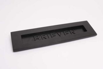 Brievenbus groot klep geveerd zwart BRIEVEN - massief messing