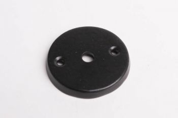 Rozet rond 50mm gietijzer zwart 7mm gat