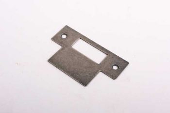 Sluitplaat zilver antiek voor loopslot gemaakt van messing 72x44mm