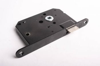 Loopslot zwart 8mm links/rechts met wit verzinkte sluitplaat
