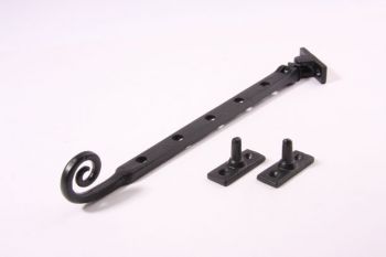 Raamuitzetter landelijk met krul zwart 240mm