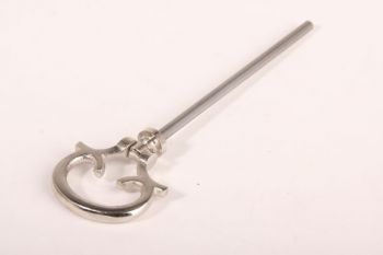 Raampen 5mm met greepje blinkend nikkel 44mm