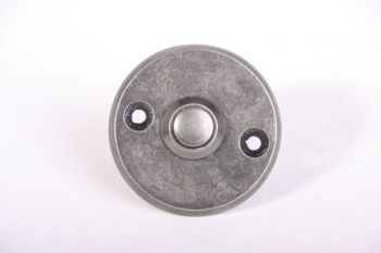 Deurbel rond zilver antiek 50mm
