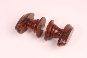Deurkrukken rozenhout rozenhout 92mm met rozetten per paar