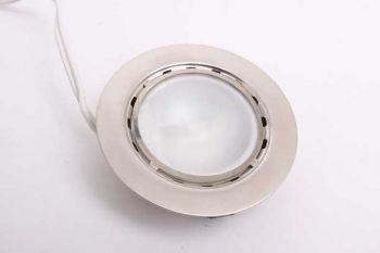 Ronde inbouw spot mat nikkel 12V halogeen 55mm diameter met G4 10W lampje