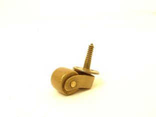 Wieltje antiek brons rond 25,5mm/25mm met schroef.