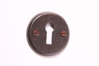 Rozet 50 mm met sleutelgat roest, tinkleur of zwart