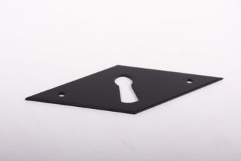 Sleutelplaat ruit zwart 37mm dwars groot gat
