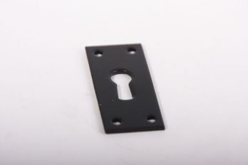 Sleutelplaat zwart rechthoekig 45mm x 20mm