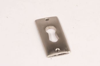 Sleutelplaat rechthoekig 20x45mm geborsteld nikkel