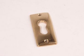 Sleutelplaat rechthoekig 20x45mm messing polijst